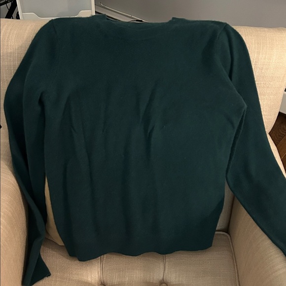 Uniqlo Deep Green Crew Neck Cashmere Sweater - Picture 1 of 5